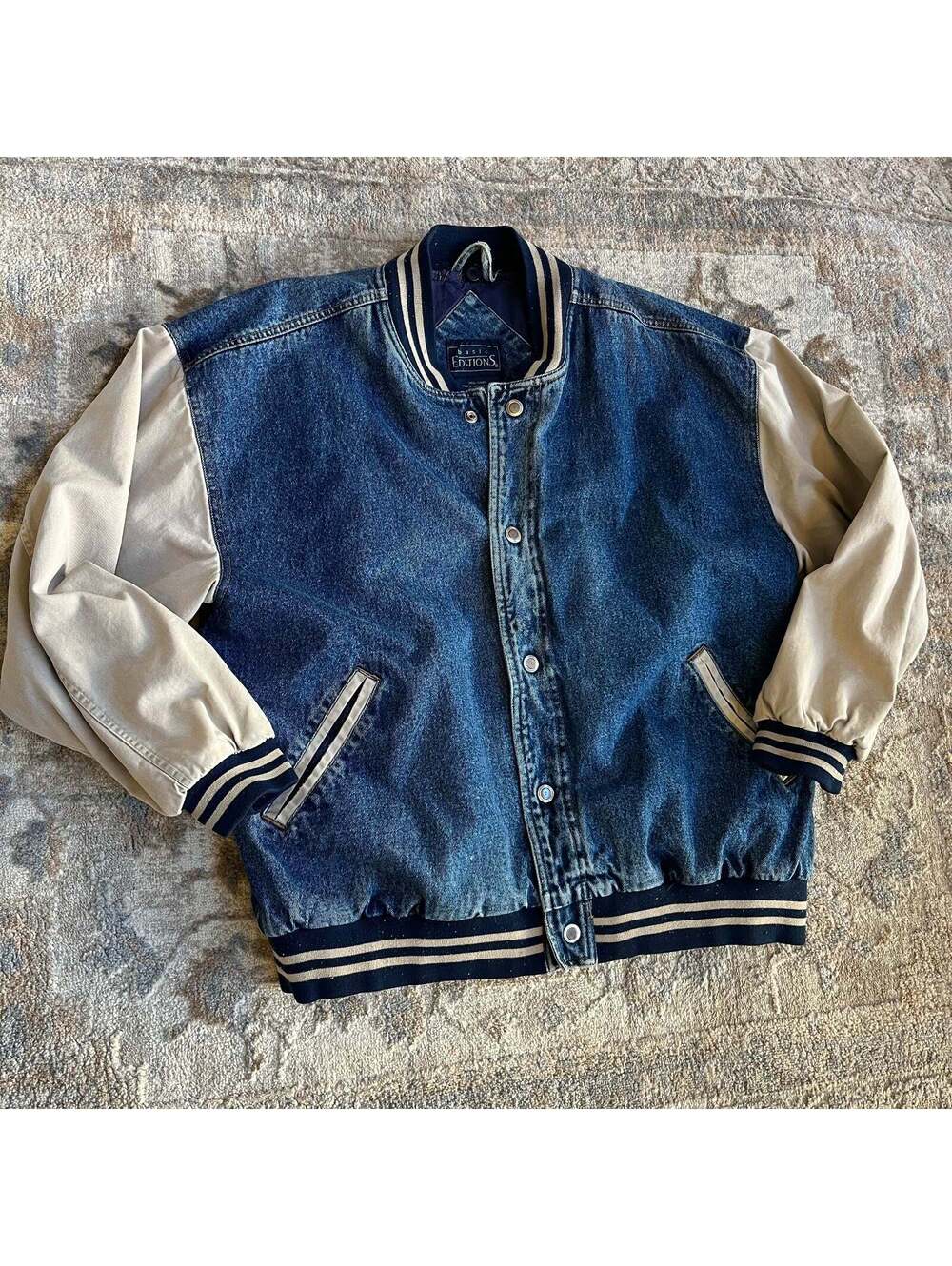 Varsity Denim Jacket (L)